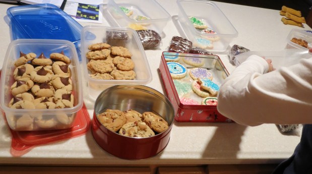 Cookies being prepared for dlivery
