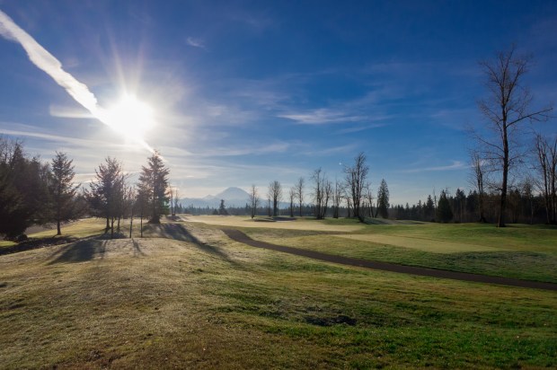 Druid's Glen, 2nd Fairway; Mt. Rainier in the Background