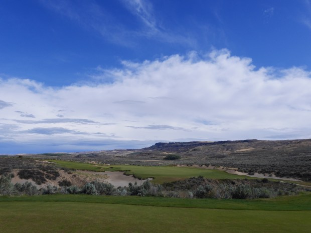 14th hole, par 4, 408 from the back tees.